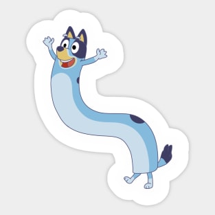 Funny Bluey In Action Sticker